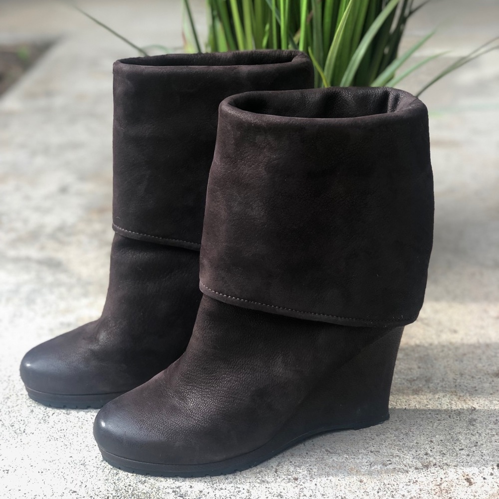{PRADA} Fold Over Wedge Bootie SOLD OUT!